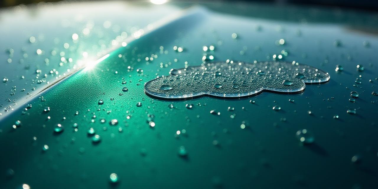 透明感のあるクリアな水と高品質な洗車機材